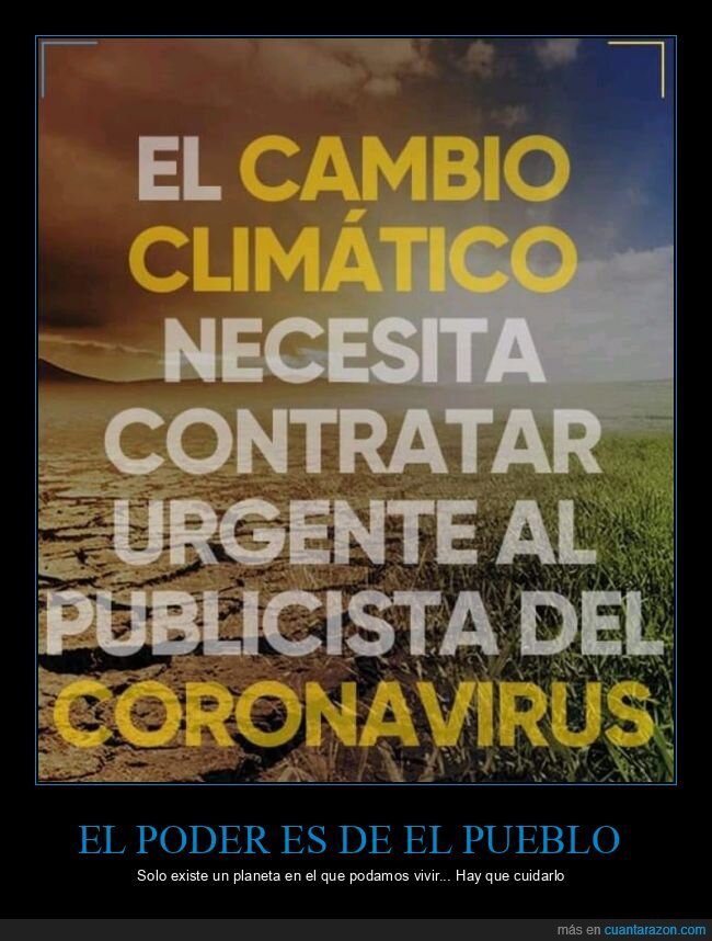 coronavirus,cambio climático,publicista