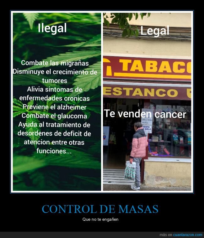 ilegal,legal,tabaco,marihuana