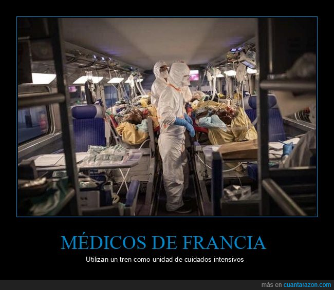 médicos,francia,tren,cuidados intensivos,coronavirus