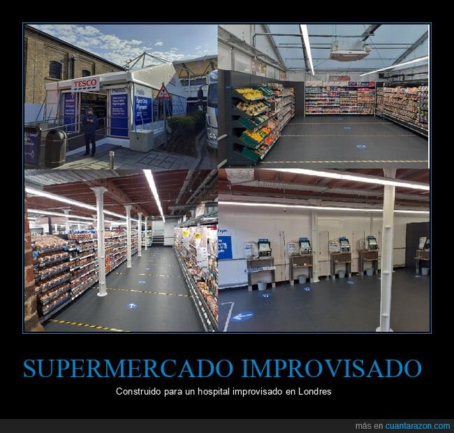 supermercado,improvisado,hospital,coronavirus