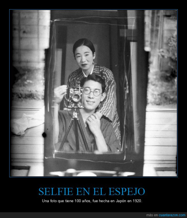 selfie,espejo,100 años,japón