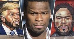 Enlace a Artista urbano trolea a 50 Cent con enormes murales
