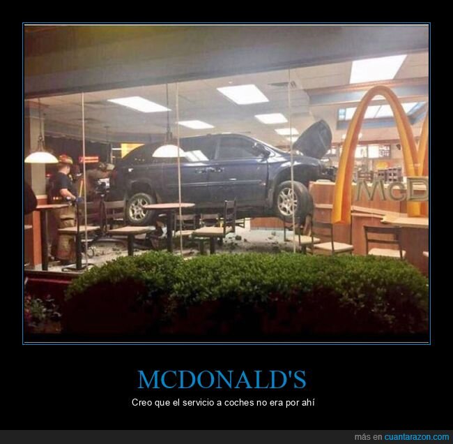 mcdonald's,coche,fails