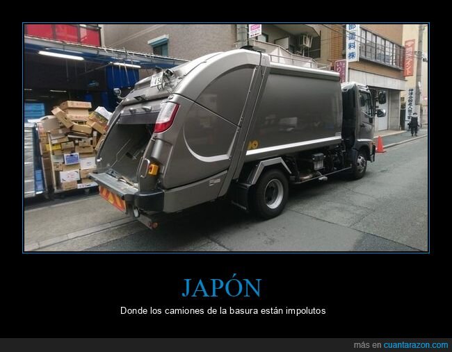 camión de basura,japón,limpio