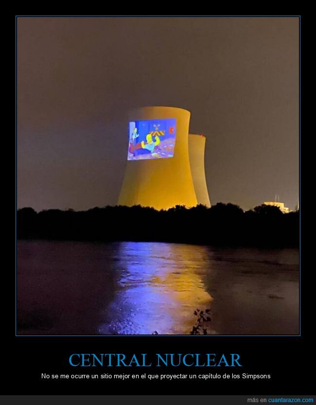 central nuclear,simpsons,proyección