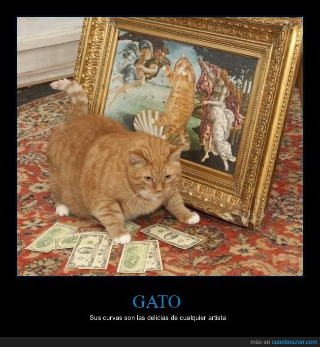 arte,cuadro,dinero,gato