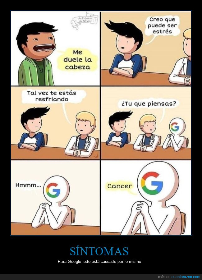 google,dolor de cabeza,cáncer
