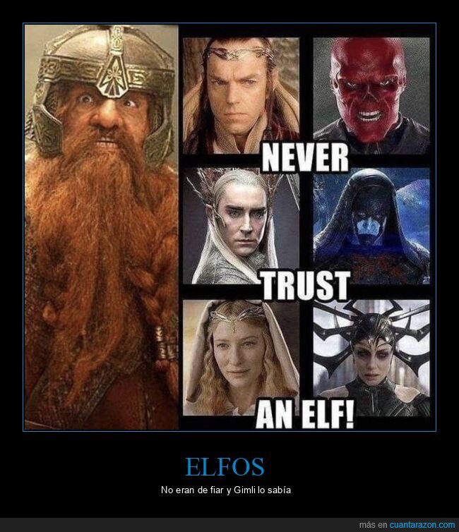 elfos,el señor de los anillos,villanos,marvel,gimli
