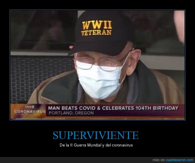 veterano,ii guerra mundial,coronavirus,104 años