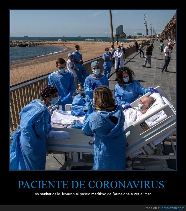 paciente,coronavirus,paseo marítimo,barcelona mar