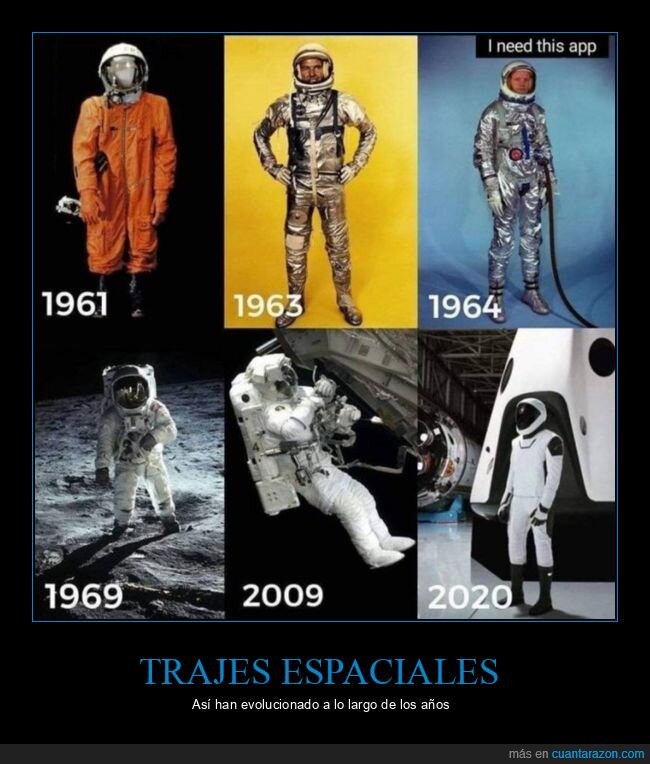 trajes espaciales,astronautas,evolución