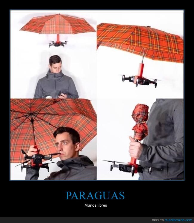 paraguas,dron,manos libres