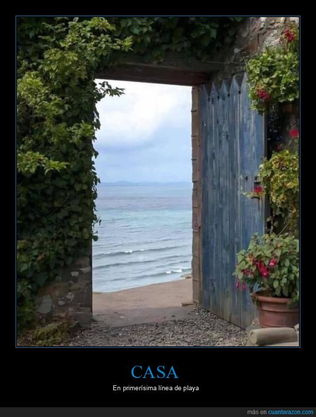 casa,playa,mar,puerta
