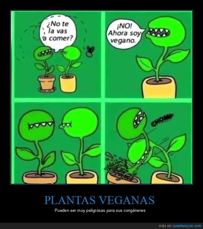 planta carnívora,comer un coño,vegano