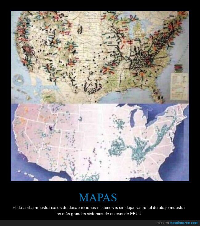 mapas,desapariciones,cuevas,eeuu