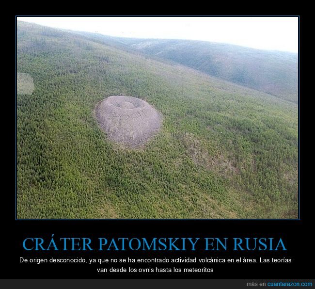 cráter,patomskiy,origen,desconocido