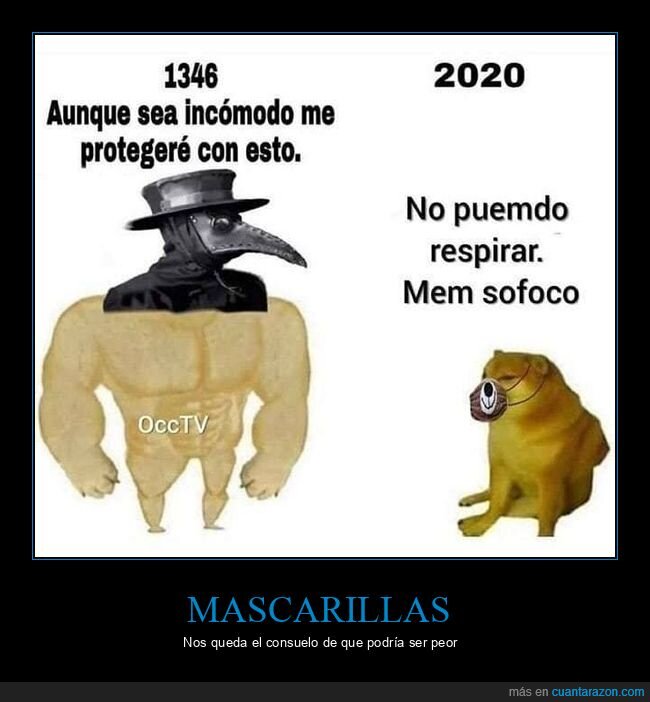 peste bubónica,coronavirus,antes,ahora,doge y cheems