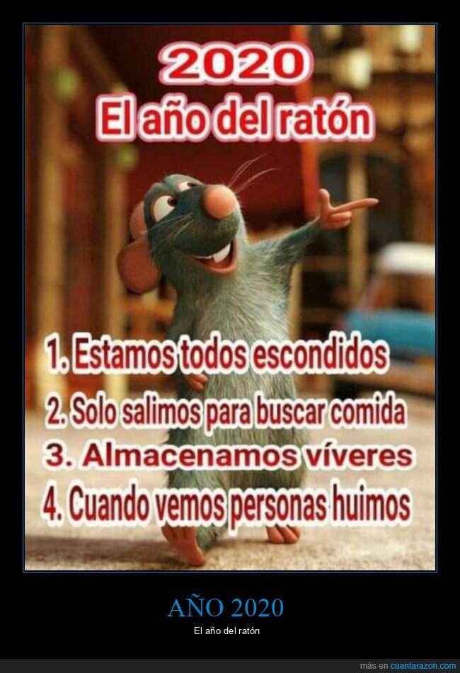 2020,a&ntilde;o,rat&oacute;n,coronavirus