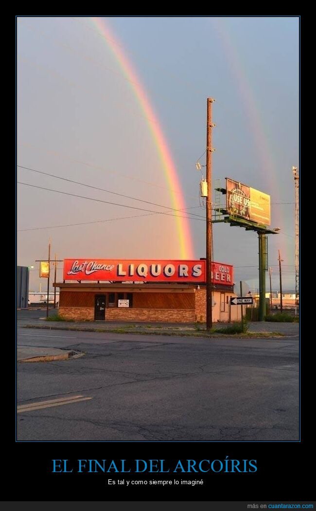 arcoíris,final,tienda de licores