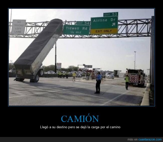 camión,carteles,fails