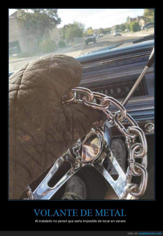 volante,metal,calor,verano