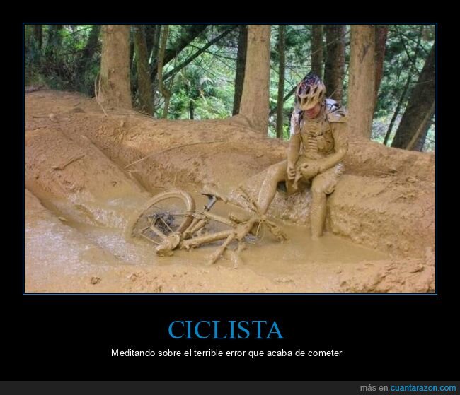 ciclista,barro,fails