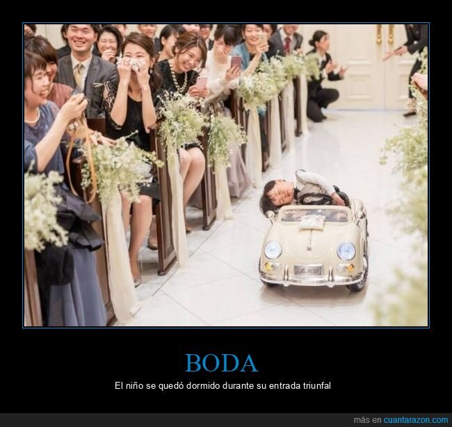 niño,durmiendo,boda,coche,wtf