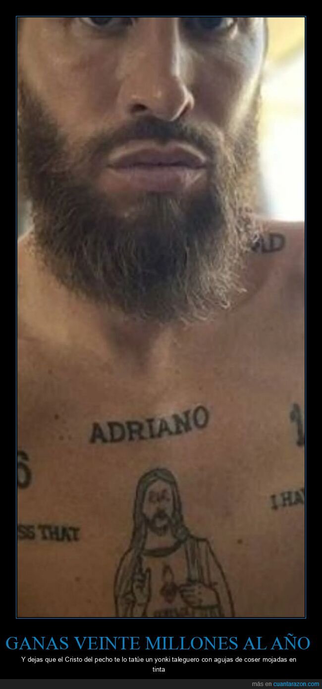 sergio ramos,tatuaje,cutre