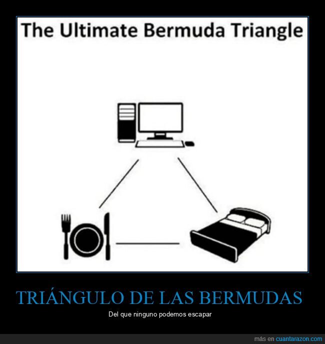 triángulo,ordenador,cama,comida