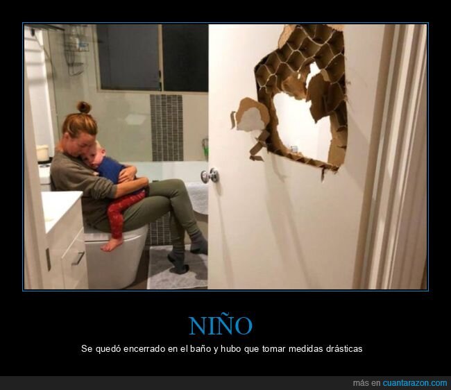 niño,encerrado,aseo,puerta