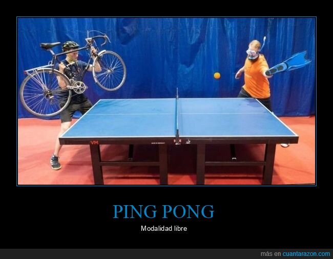 ping pong,bicicleta,aleta,wtf