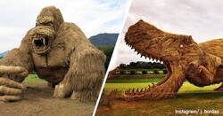 Enlace a Wara Art Festival: El festival japonés en el que se fabrican enormes criaturas de paja de arroz