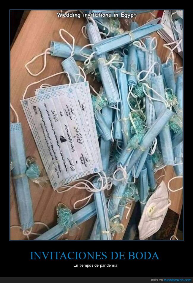 invitaciones,boda,mascarillas,coronavirus