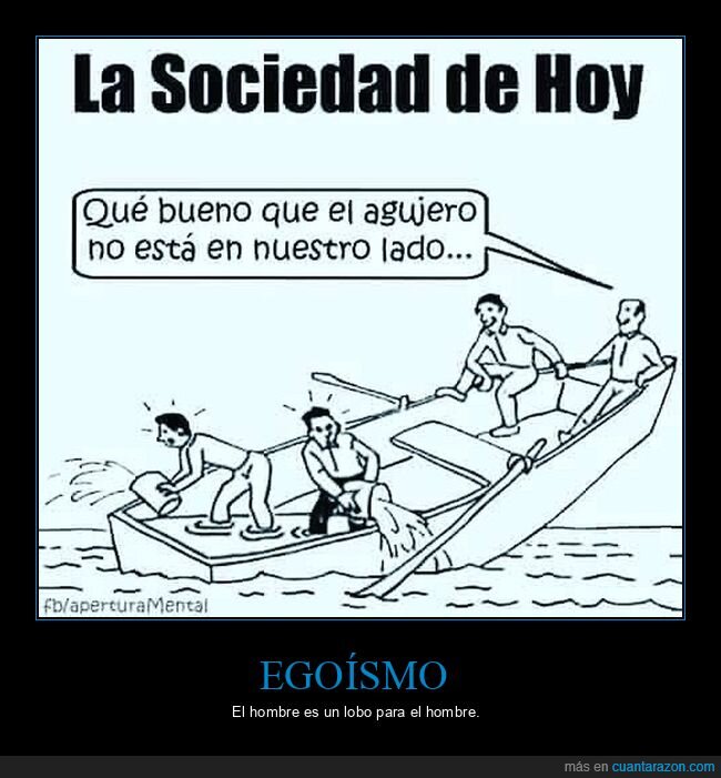 egoìsmo,sociedad,agujero,barca