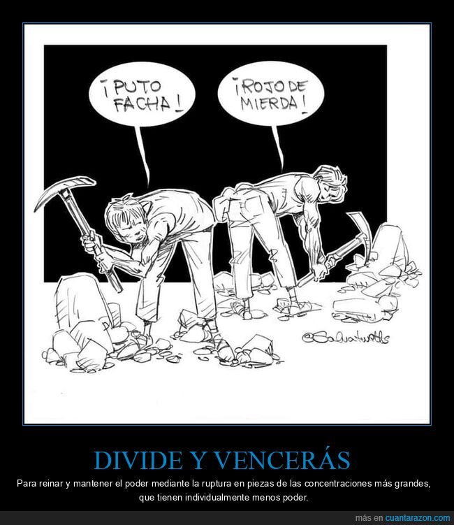 facha,rojo,dividir,ideologías