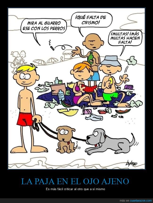 playa,criticando,perros