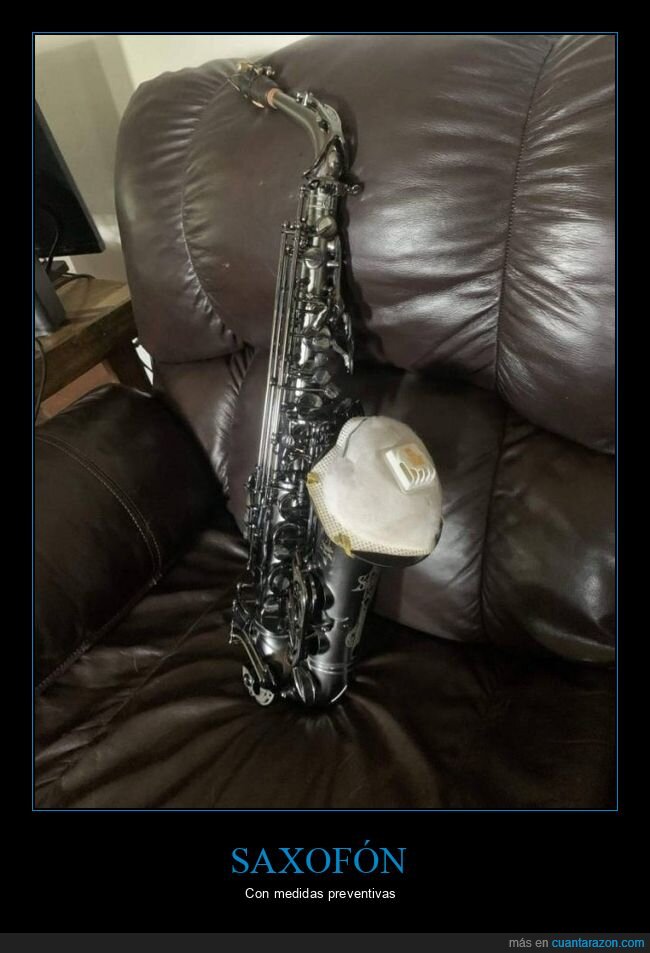 saxofón,mascarilla,coronavirus