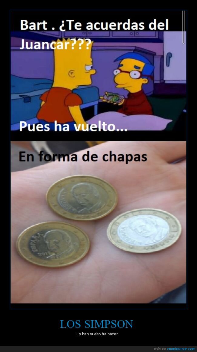 juan carlos i,volver,chapas,monedas