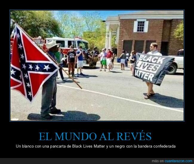 black lives matter,bandera confederada,blanco,negro,wtf