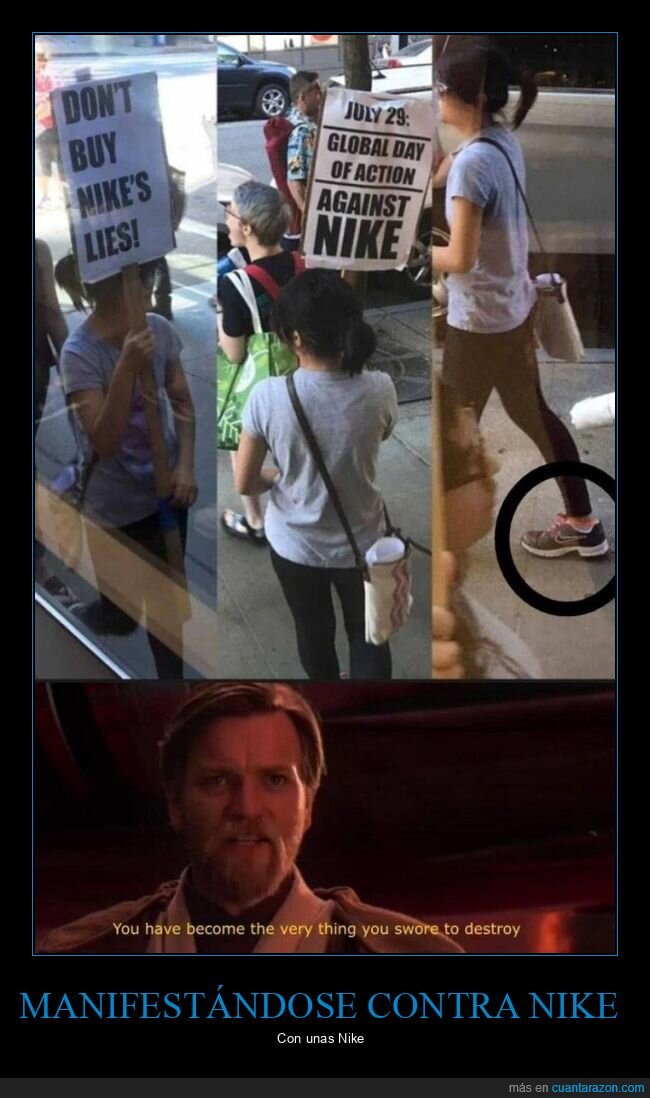 manifestaci&oacute;n,nike,zapatillas,fails