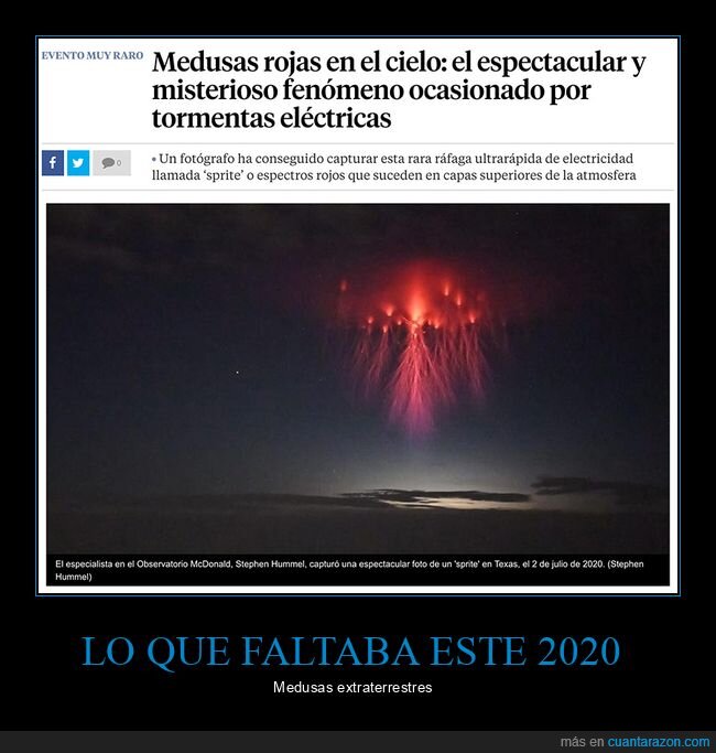 curiosidades,medusas rojas,tormentas el&eacute;ctricas
