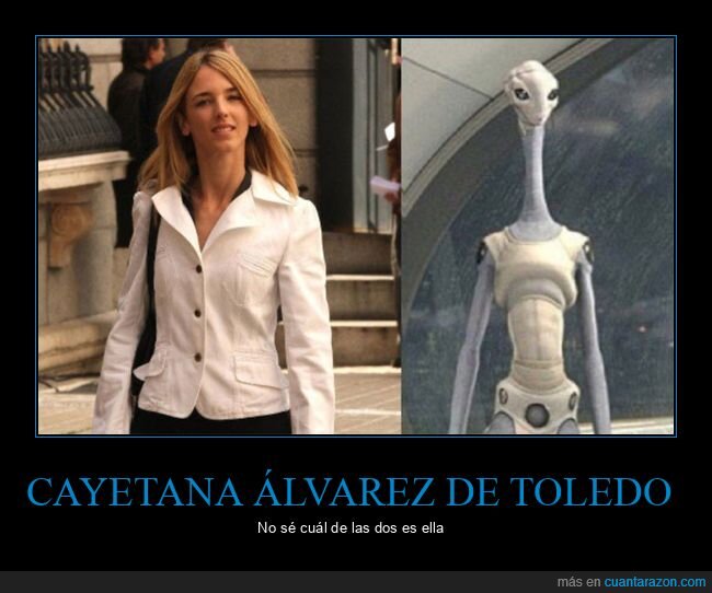 cayetana álvarez de toledo,cuello,parecidos,políticos