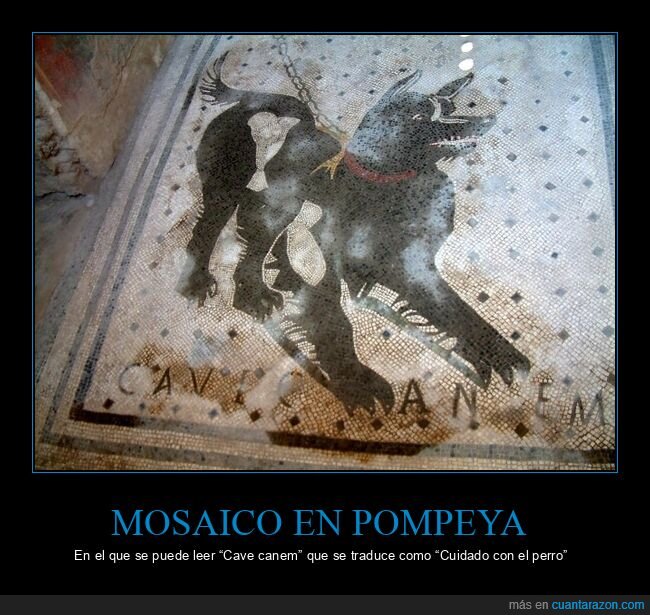 pompeya,cuidado con el perro,mosaico
