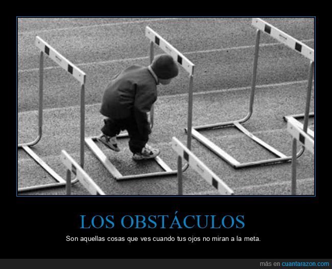 obstáculos,ojos,meta