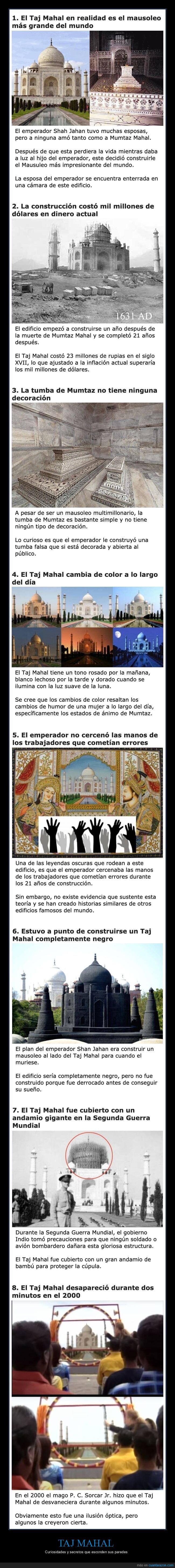 taj mahal,curiosidades