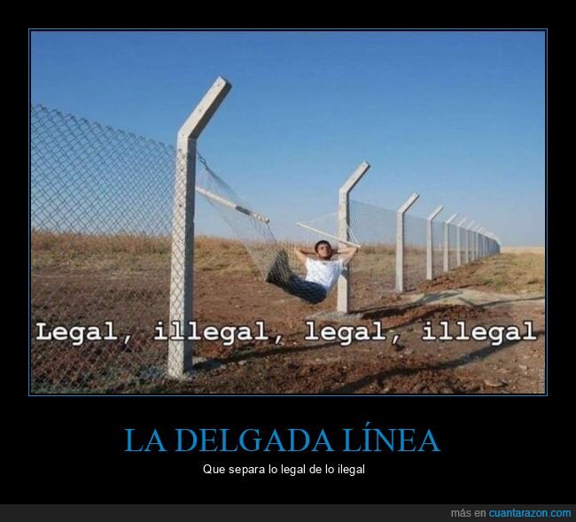 legal,ilegal,frontera,valla,hamaca