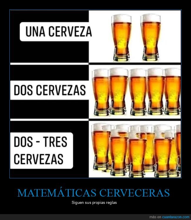 cerveza,matemáticas