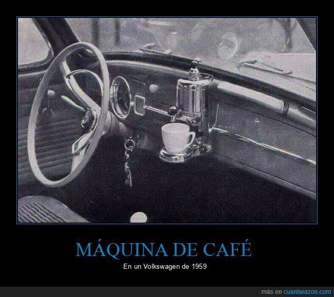 máquina de café,volkswagen,coche