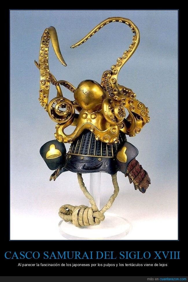 casco,samurai,siglo xviii,pulpo,japoneses