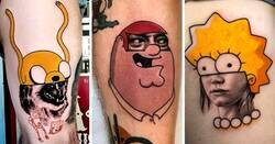 Enlace a Tatuajes surrealistas que mezclan la cultura pop de una manera alucinante
